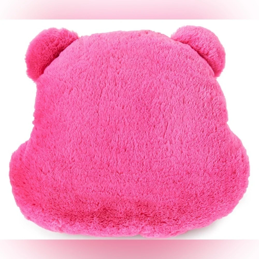 CARE BEARS Pink Fur Pillow - NWT